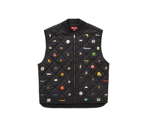 Supreme Pins Quilted Work Vest Black