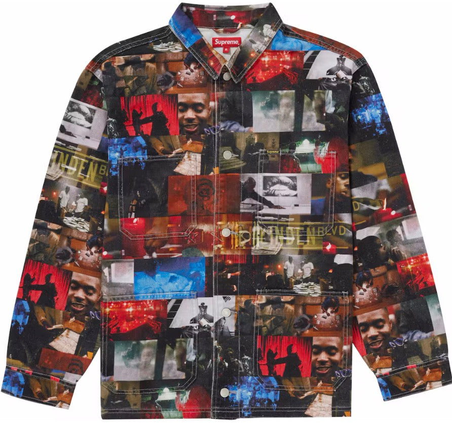 Pre-Owned Supreme Nas And DMX Collage Denim Chore Coat Multicolor