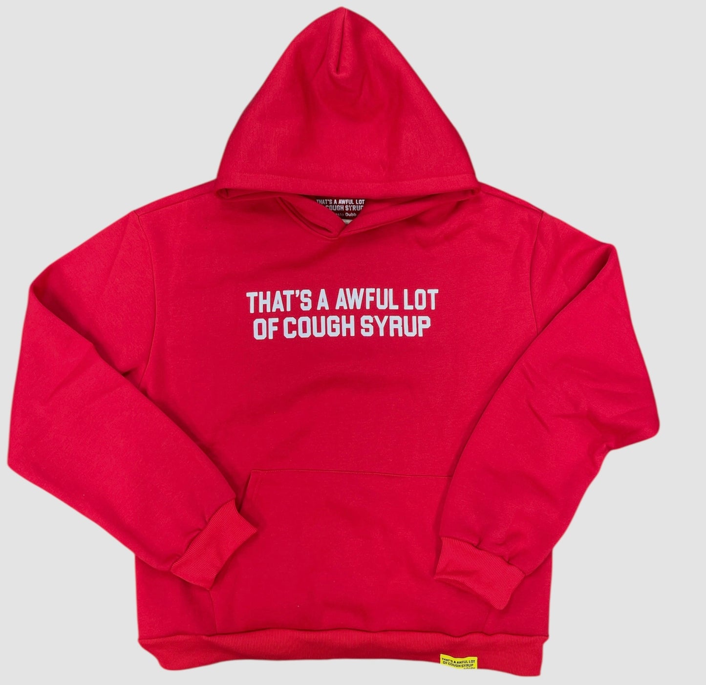 Awful Lof of Cough Syrup Red Tonal Classic Hoodie Red