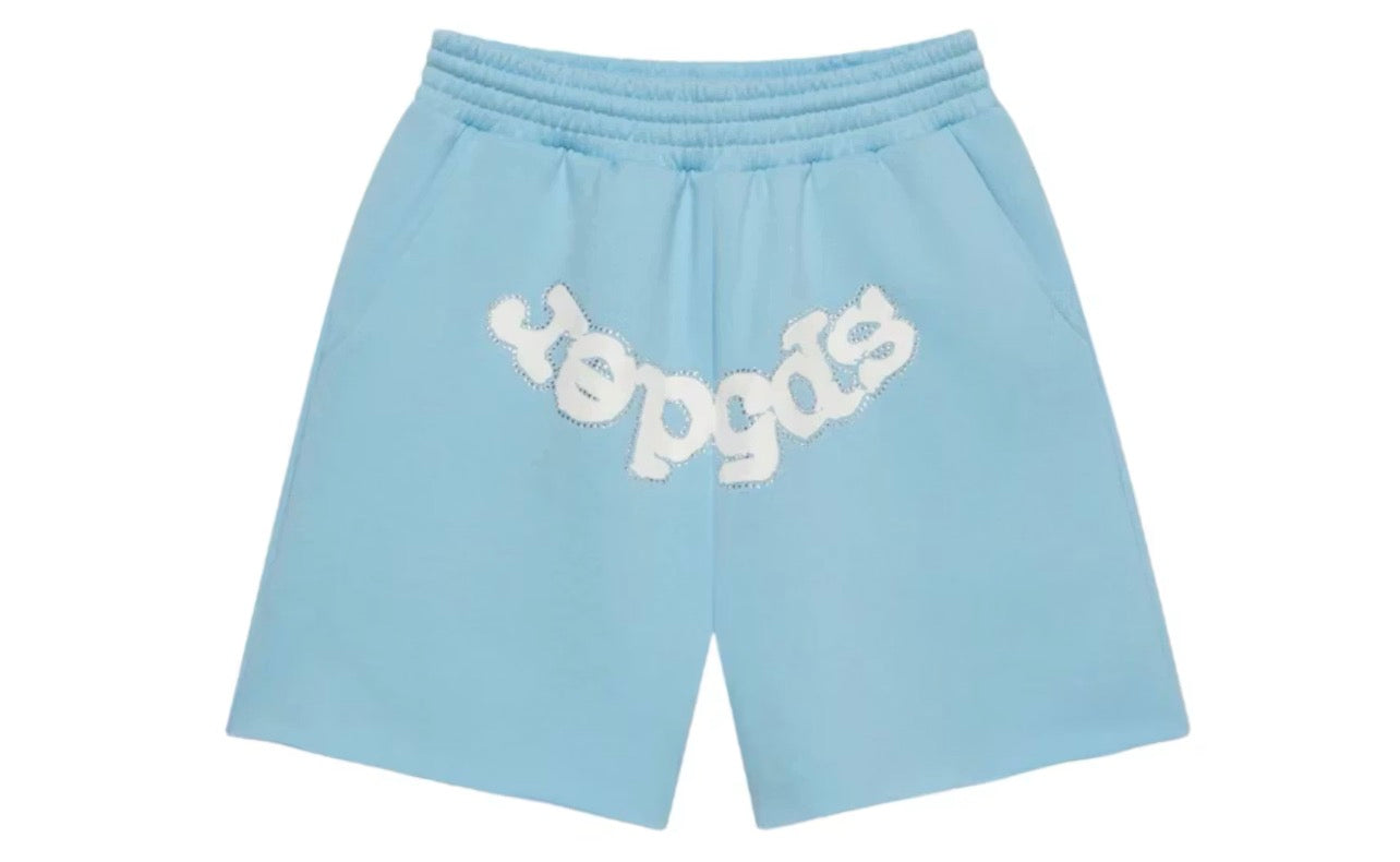 Sp5der OG Web Sweatshort SS26 Sky Blue