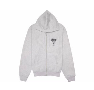 Stussy Wolrd Tour Zip Hoodie Ash Heather