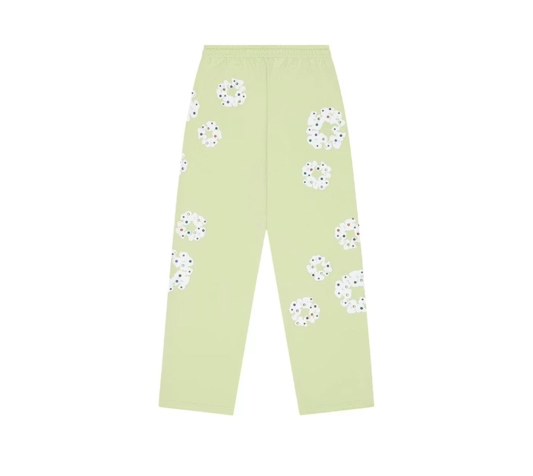 Denim Tears Rhinestone Cotton Wreath Sweatpants Mint
