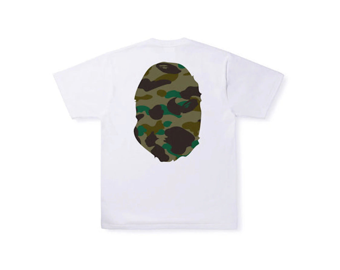 Bape 1st Camo Big Ape Head Tee White/Green