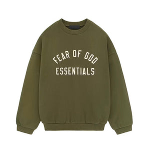 Fear of God Essentials Fleece Crewneck Military
