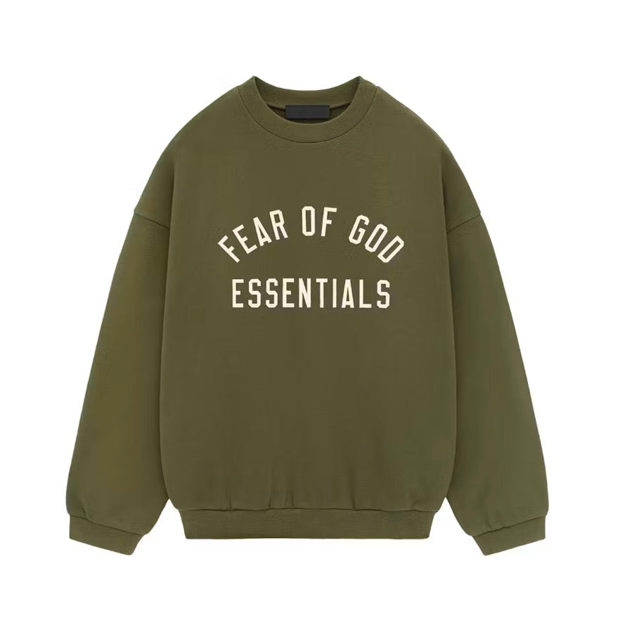 Fear of God Essentials Fleece Crewneck Military
