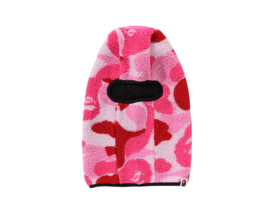 Bape ABC Camo Boa Fleece Balaclava Pink