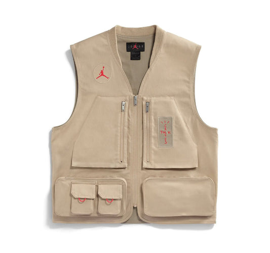 Travis Scott Cactus Jack x Jordan Utility Vest Desert/Khaki/University Red