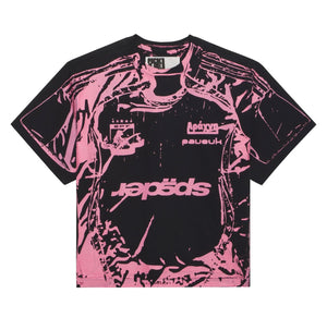 Sp5der Jersey Overprint Tee Black
