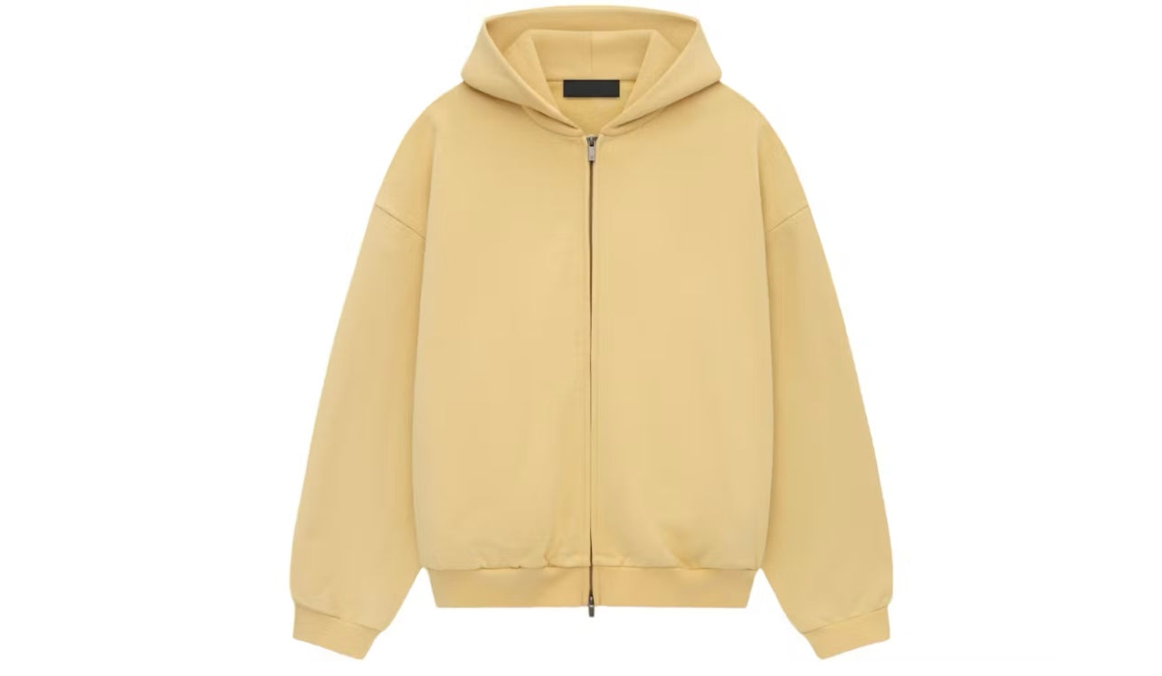Fear of God Essentials Heavy Fleece FullZip Hoodie Amber