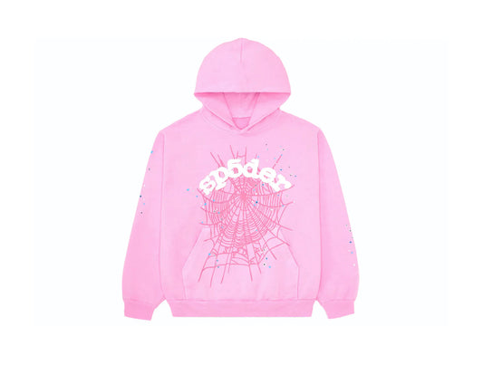Sp5der OG Web Hoodie Pink