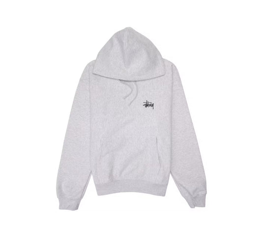 Stussy Basic Hoodie Ash Heather