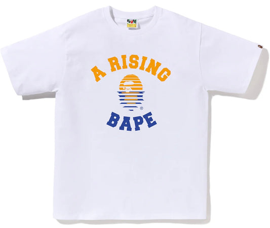 Bape A Rising Bape Tee White Yellow