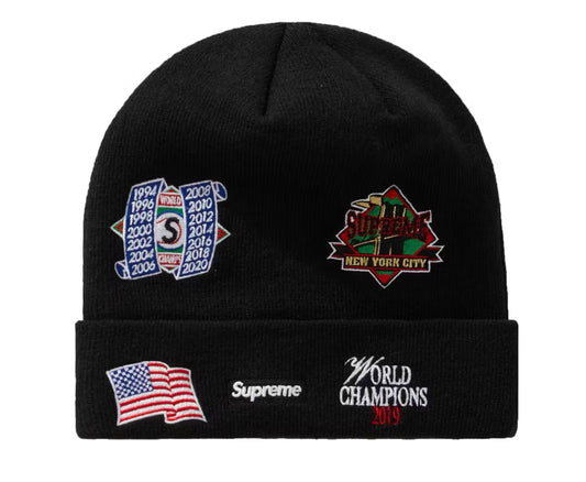Supreme New Era Championship Beanie Black