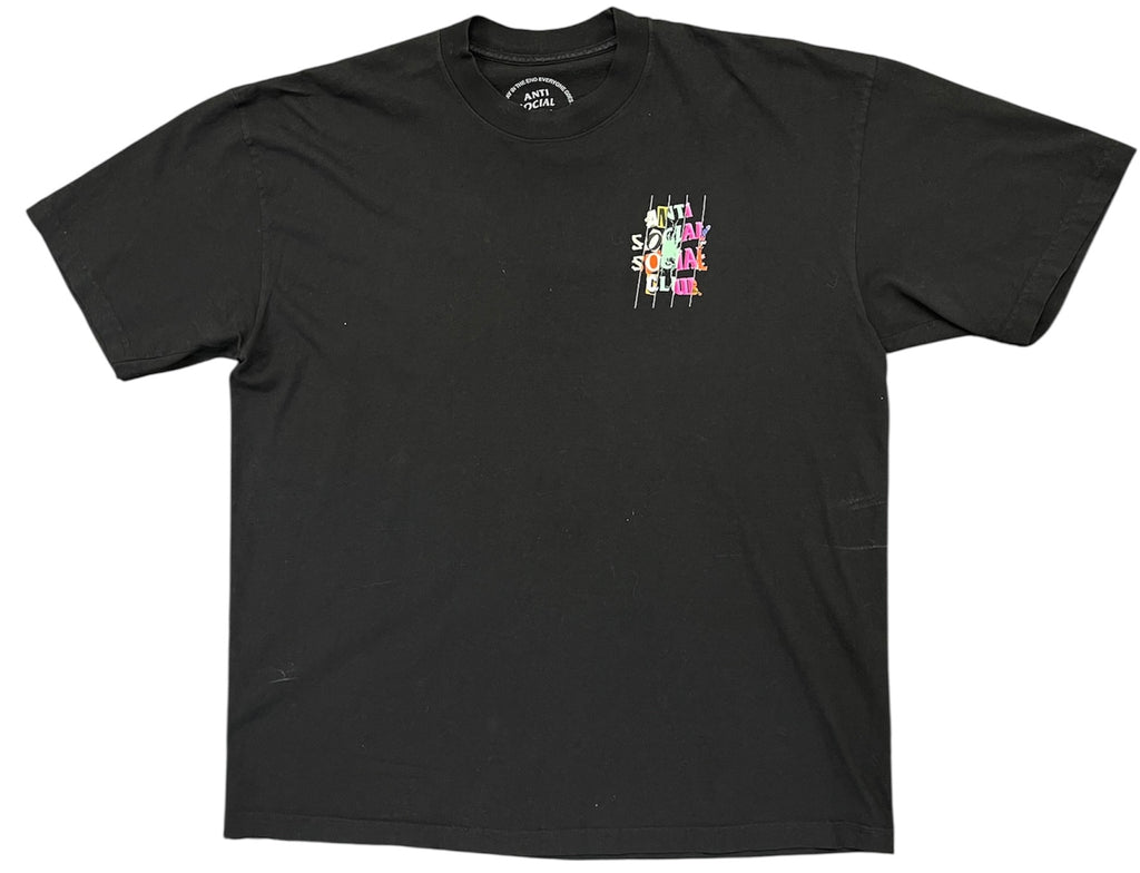Used Anti Social Social Club Dissociative Tee Black