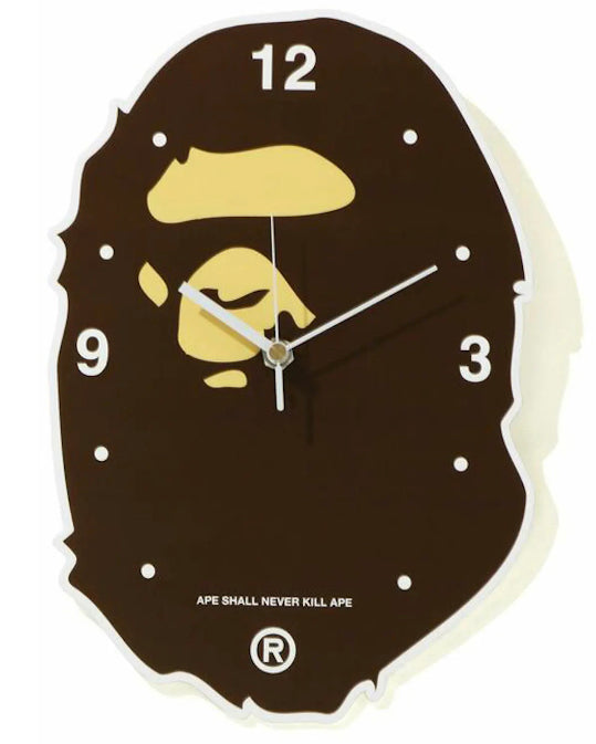 BAPE Ape Head Wall Clock Brown