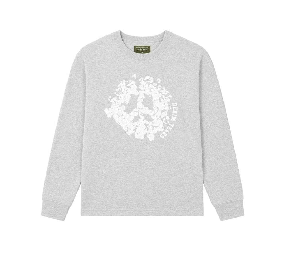 Denim Tears Grey Peace Wreath Crewneck