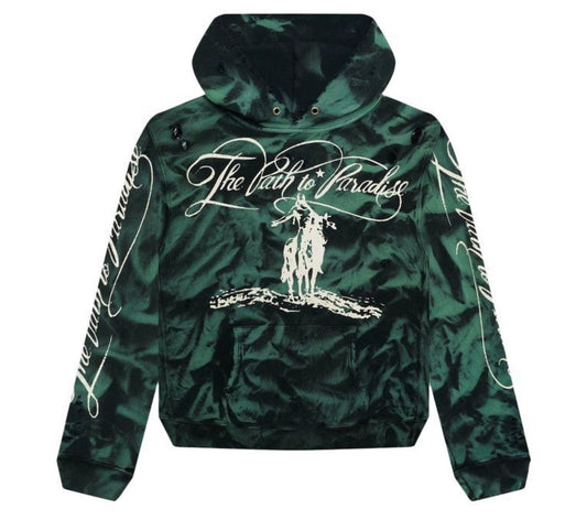 Hellstar Marble Paradise Hoodie Green