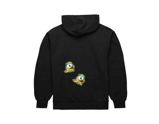 Travis Scott x Mitchell & Ness Oregon Ducks Overlap Pullover Hoodie Black