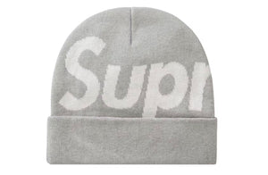 Supreme Big Logo Beanie Grey