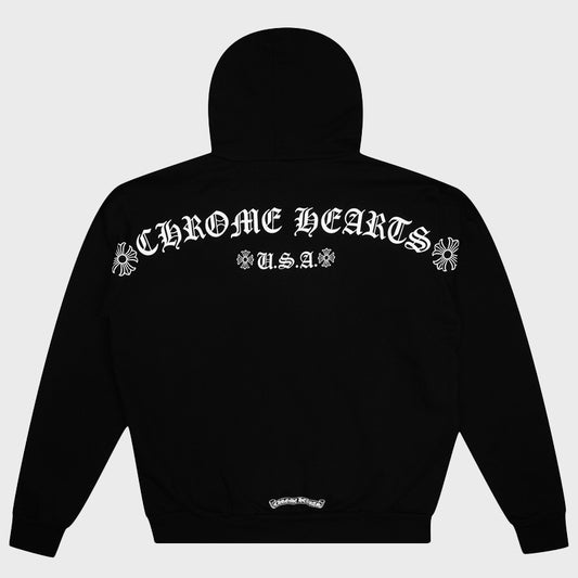 Chrome Hearts Shoulder Logo Hoodie Black