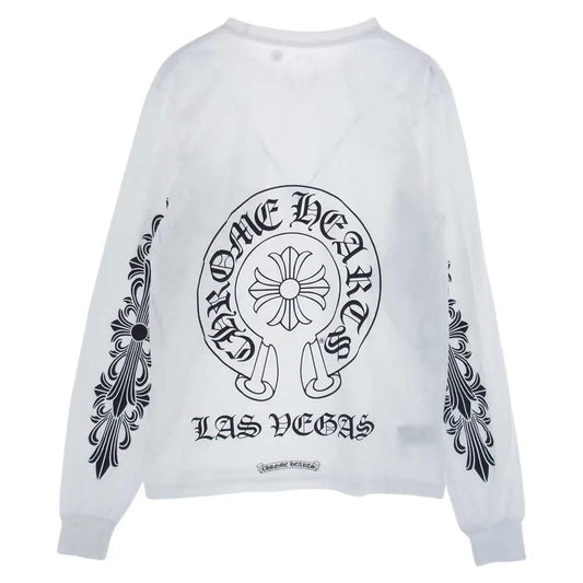 Chrome Hearts Floral Horse Shoe L/S Tee White
