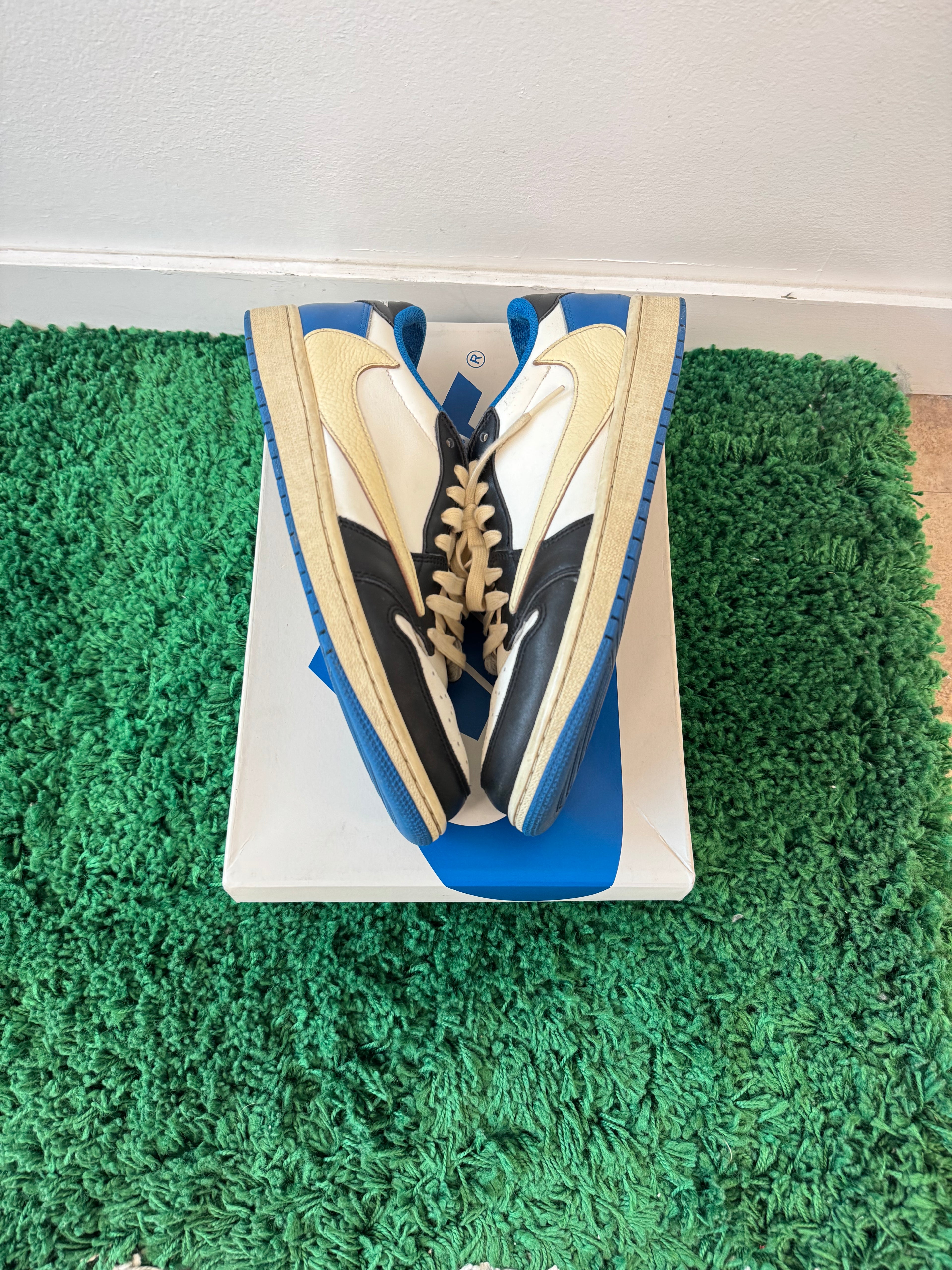 Used Jordan 1 Retro Low OG SP Fragment x Travis Scott Sail Military Blue (Men’s)