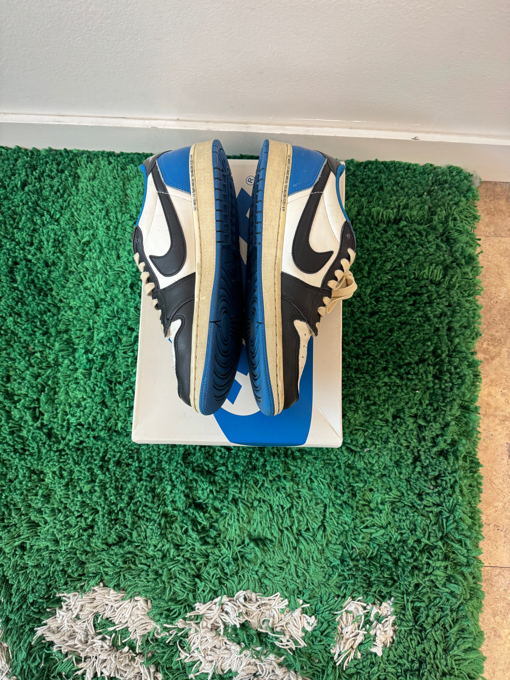 Used Jordan 1 Retro Low OG SP Fragment x Travis Scott Sail Military Blue (Men’s)