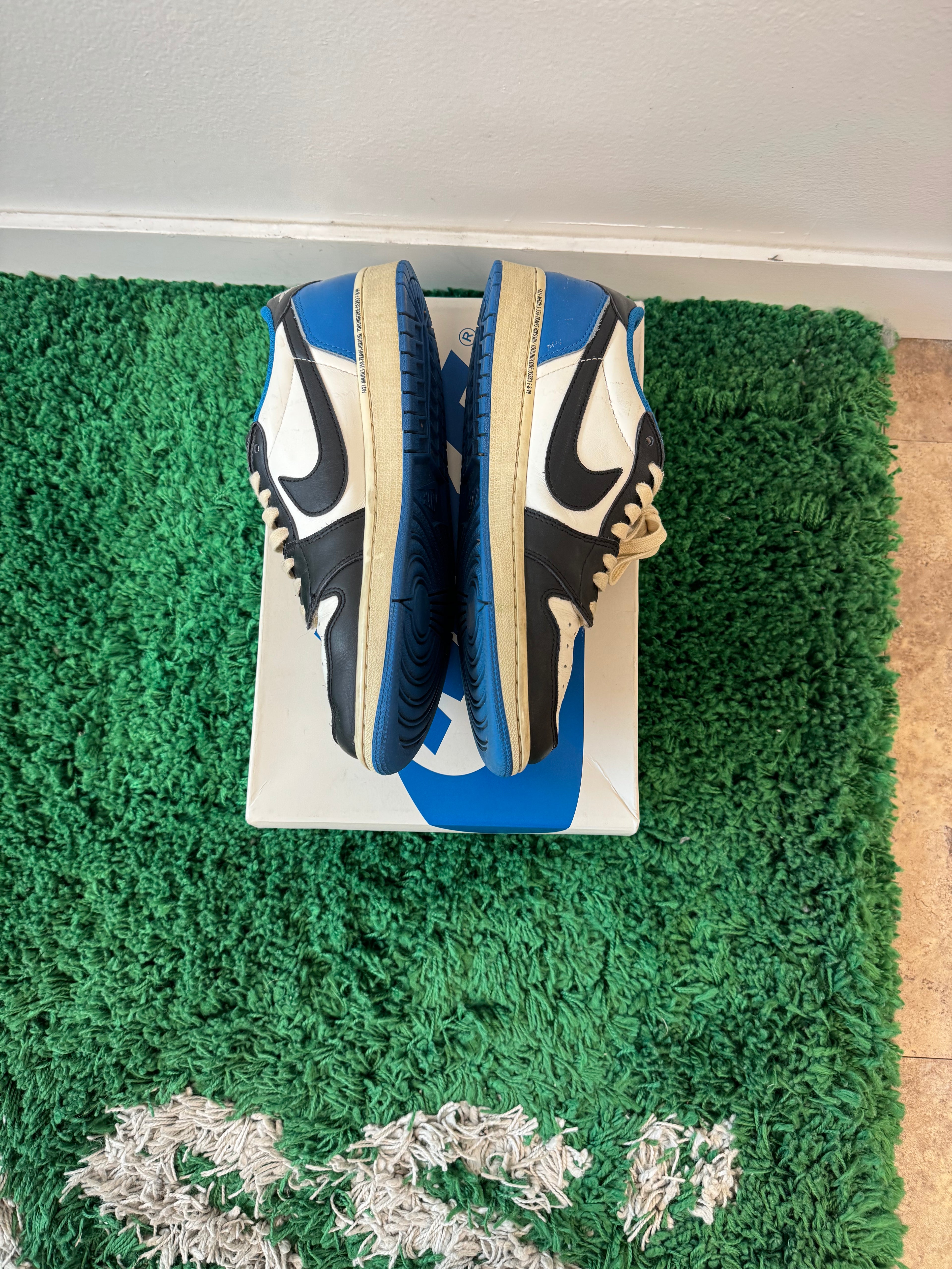 Used Jordan 1 Retro Low OG SP Fragment x Travis Scott Sail Military Blue (Men’s)