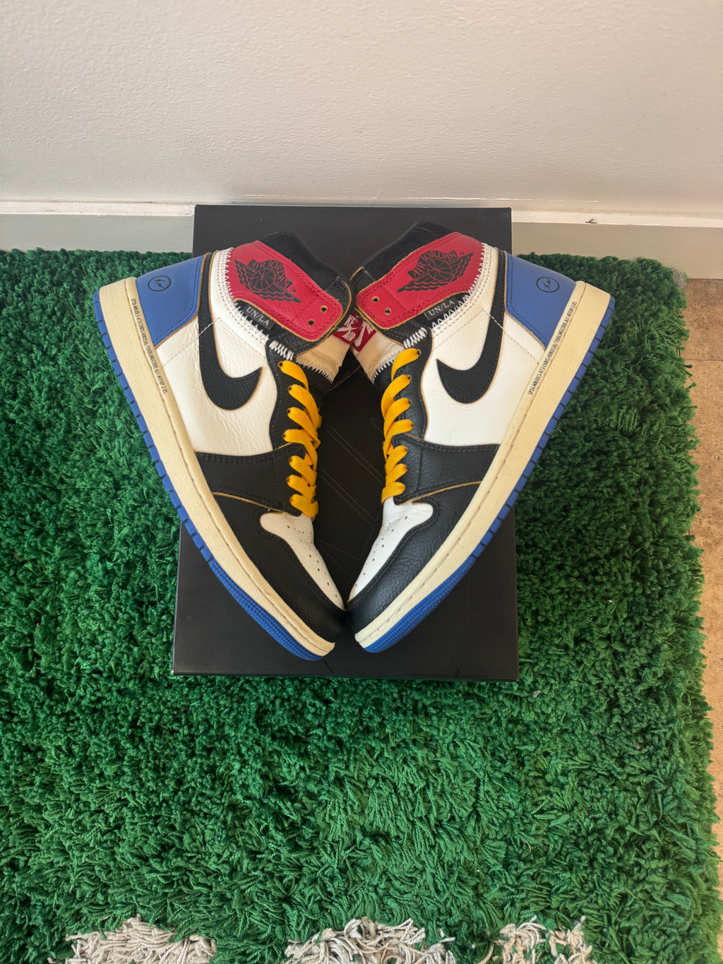 Used Jordan 1 Retro High OG SP Fragment X Union LA Varsity Red Sport Royal (Men’s)