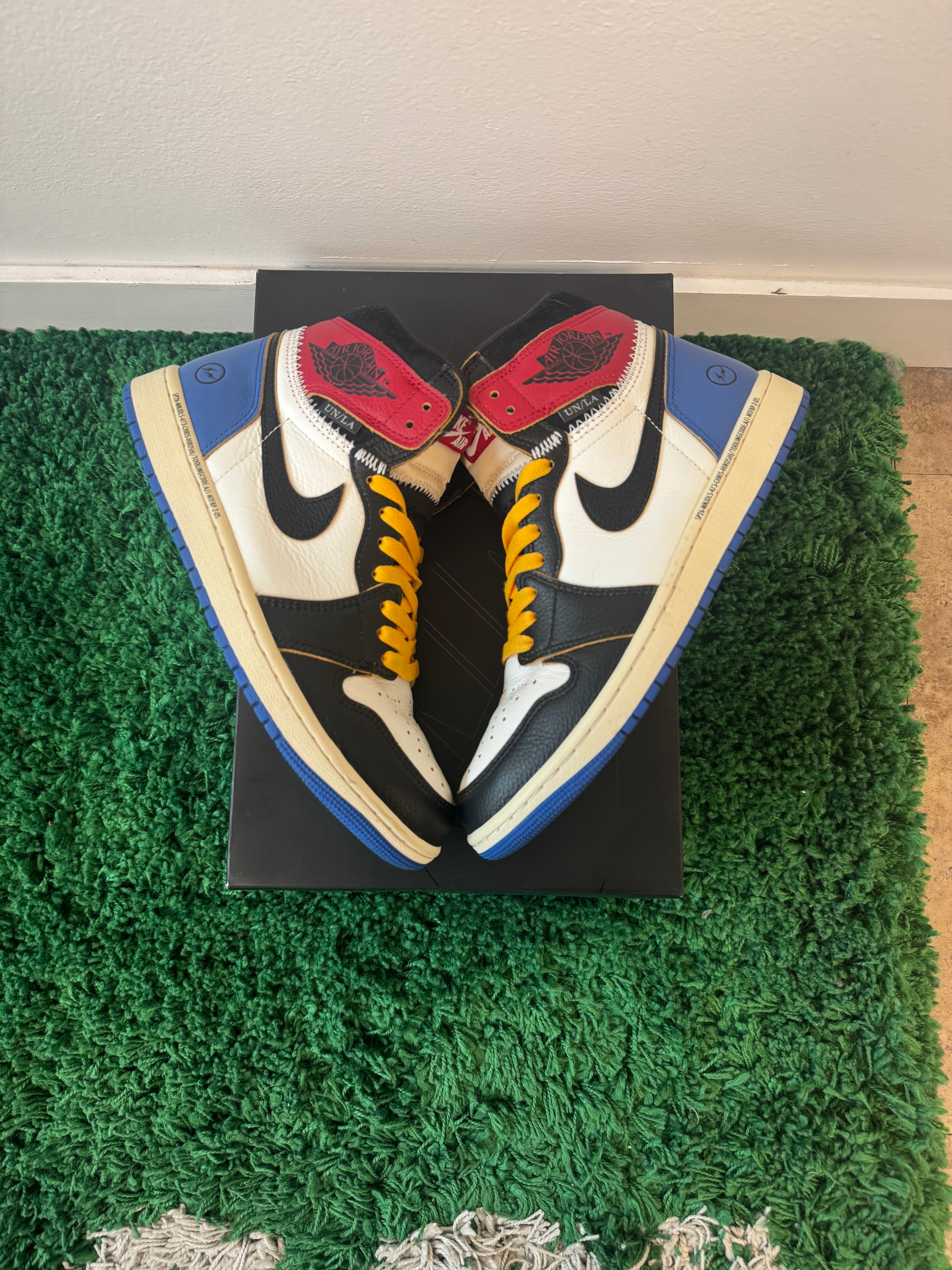 Used Jordan 1 Retro High OG SP Fragment X Union LA Varsity Red Sport Royal (Men’s)