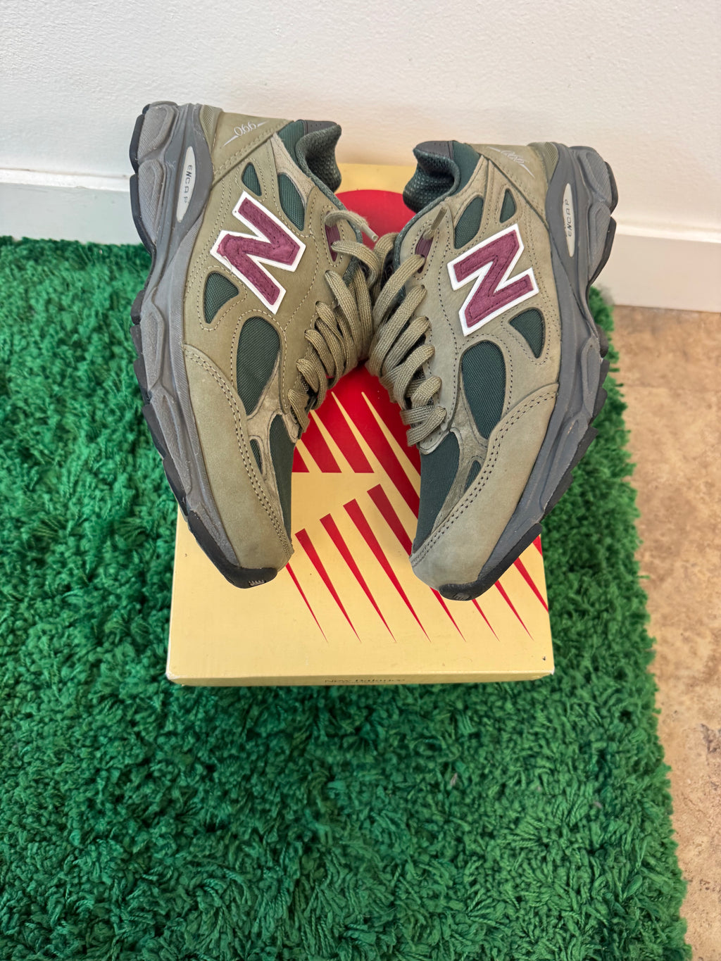 Used New Balance 990v3 MiUSA Teddy Santis Green Purple (Men’s)