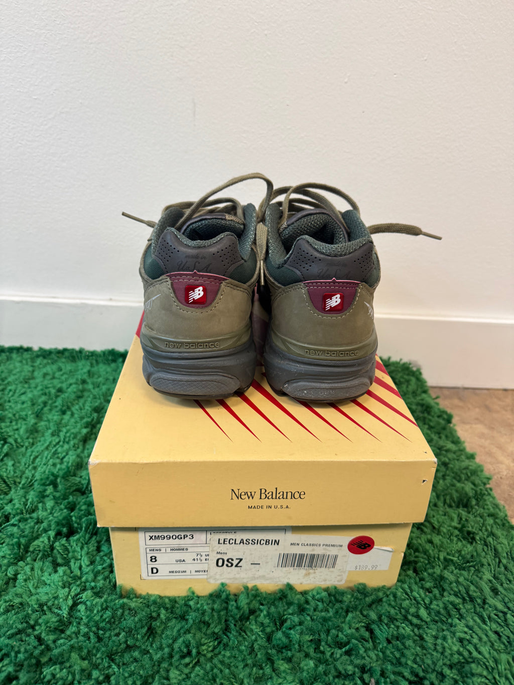 Used New Balance 990v3 MiUSA Teddy Santis Green Purple (Men’s)