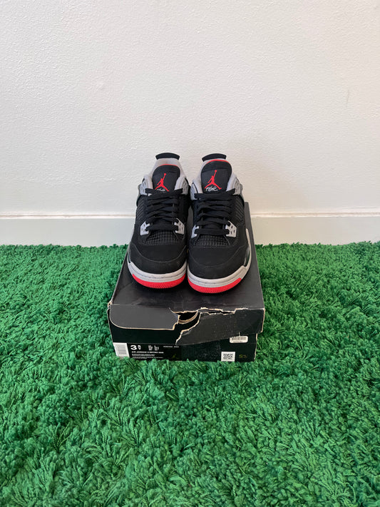 Used Jordan 4 Retro Bred 2019 (Youth)