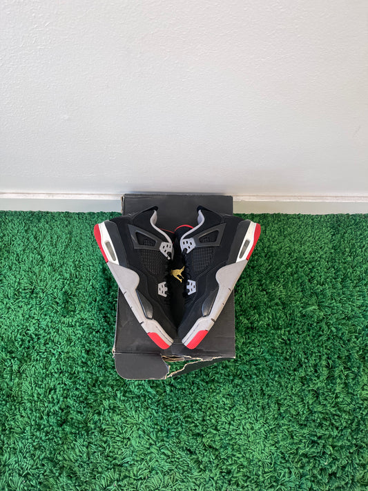 Used Jordan 4 Retro Bred 2019 (Youth)