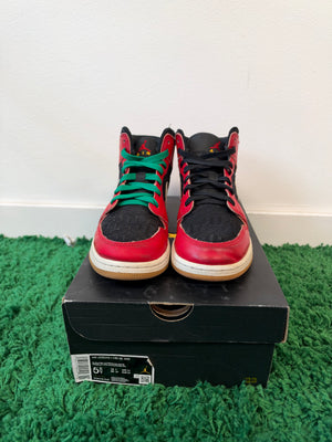 Used Jordan 1 Mid SE Christmas (Youth)