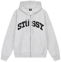 Stussy Block Sport Zip Up Hoodie Ash Heather