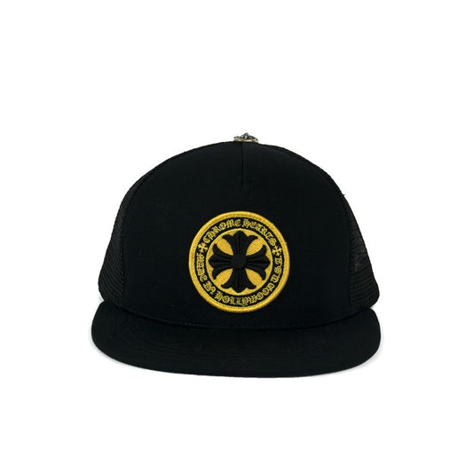 Chrome Hearts Plus Cross Seal Stamp Trucker Hat Black