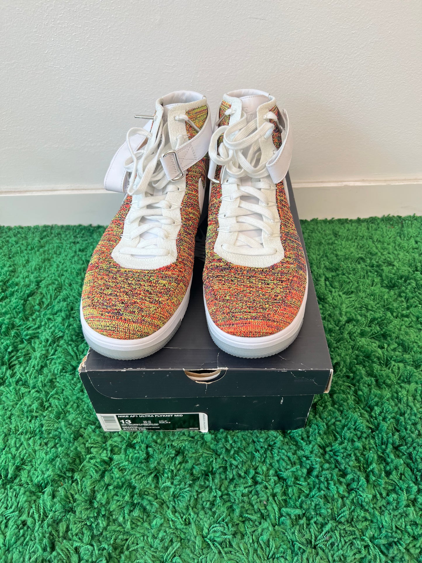Used Nike Air Force 1 Mid Flyknit Multi-Color White (Men’s)
