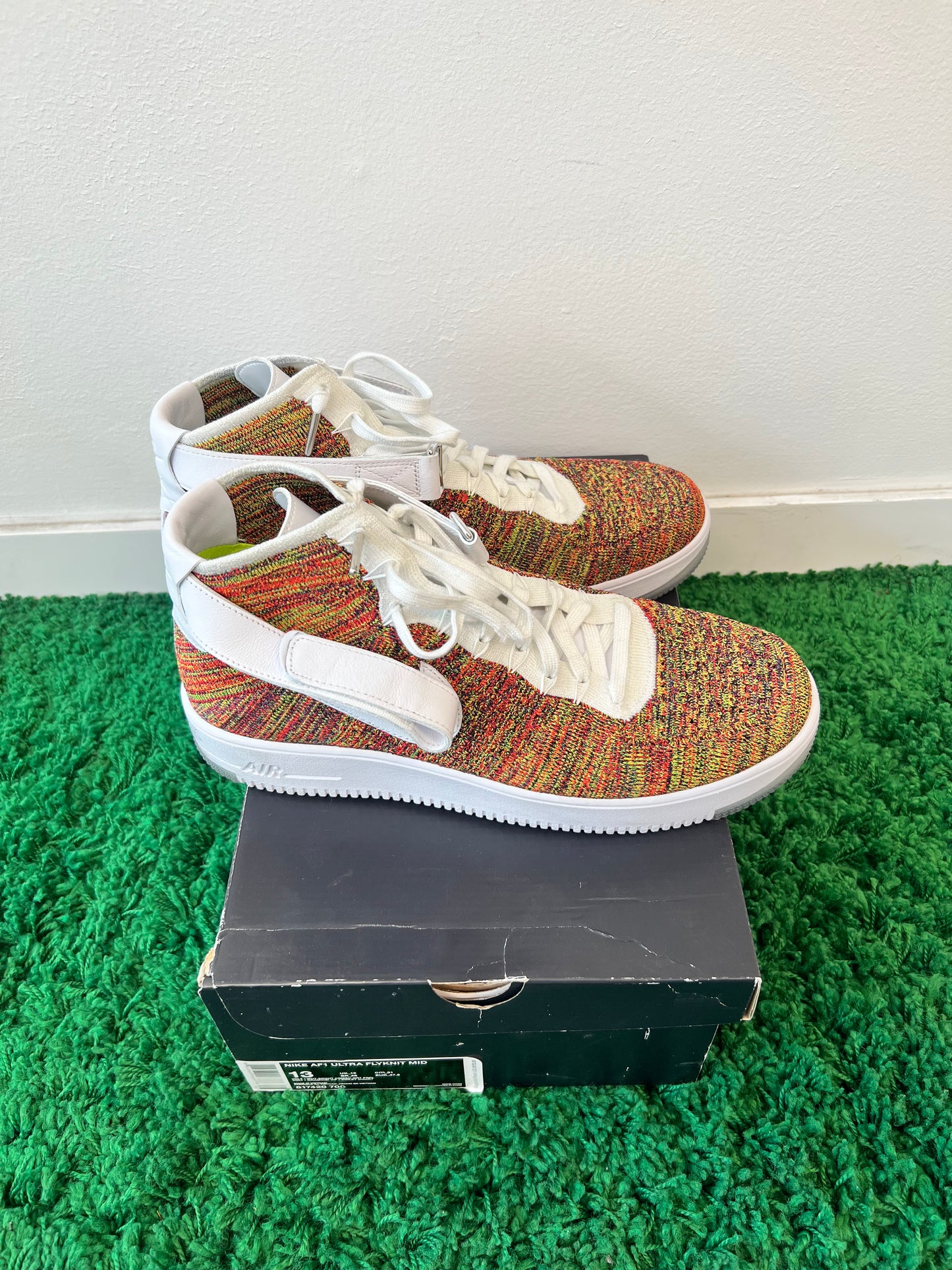 Used Nike Air Force 1 Mid Flyknit Multi-Color White (Men’s)