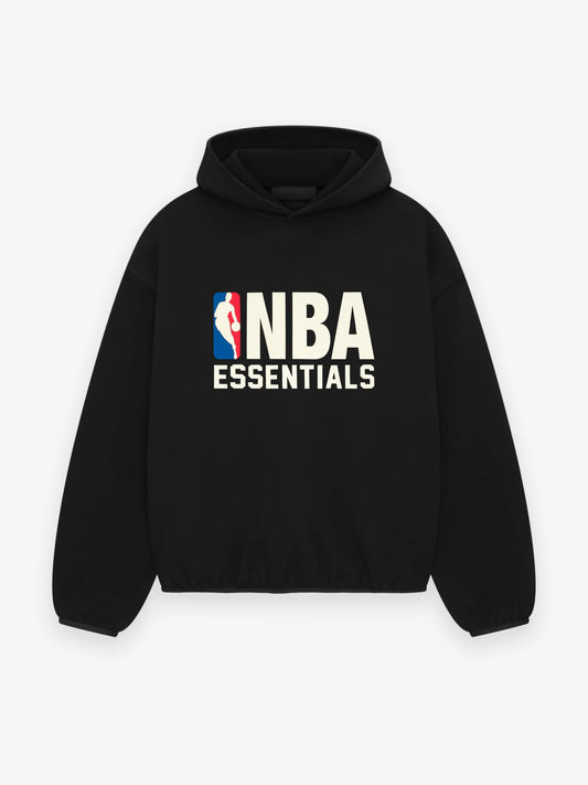 Fear of God Essentials NBA Pull Over Fleece Hoodie Black