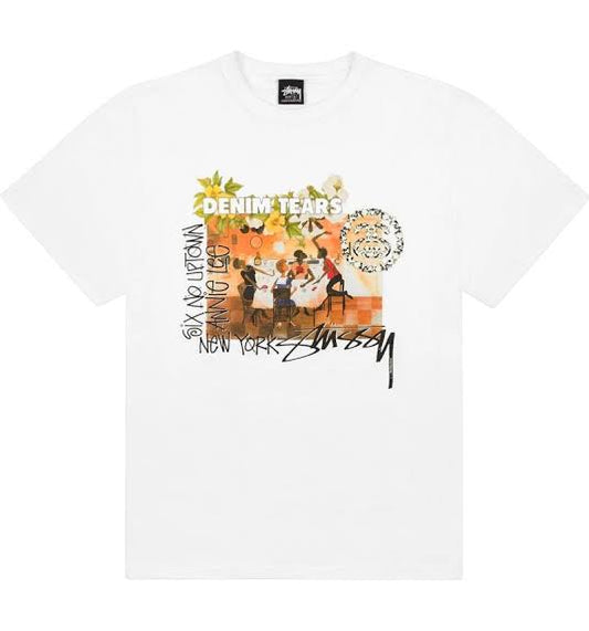 Stussy x Denim Tears Annie Lee Artist Tee White