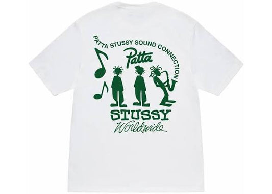 Stussy x Patta Sound Connection White Tee