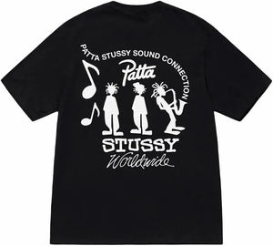Stussy x Patta Sound Connection Black Tee