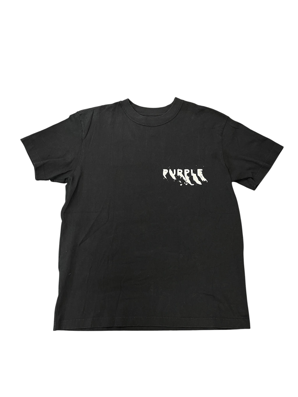Pre-Owned Purple Brand Heavyweight Jersey Tee Black