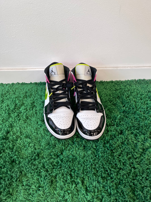 Used Jordan 1 Mid White Black Cyber Pink (Men’s)