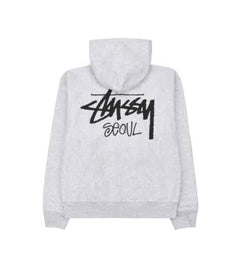 Stussy Seoul Stock Ash Heather Zip-Up Hoodie