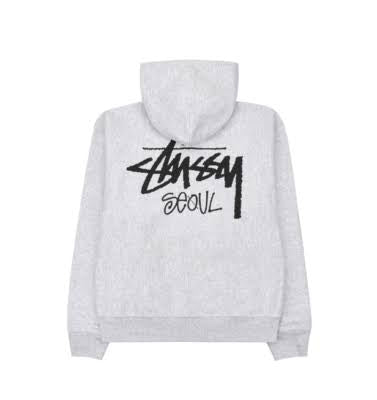 Stussy Seoul Stock Ash Heather Zip-Up Hoodie