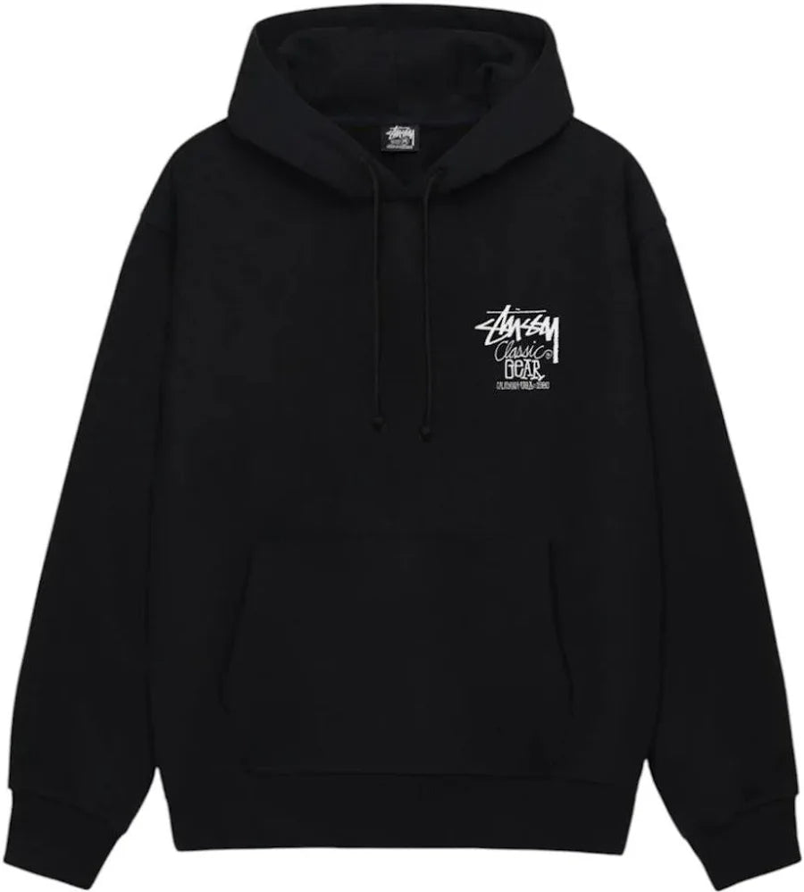 Stussy Built In USA x Classic Gear Black Hoodie