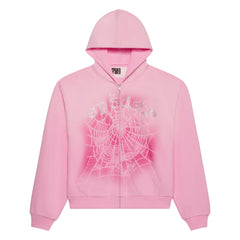 Sp5der Worldwide OG Web V2 Spray Zip Hoodie
