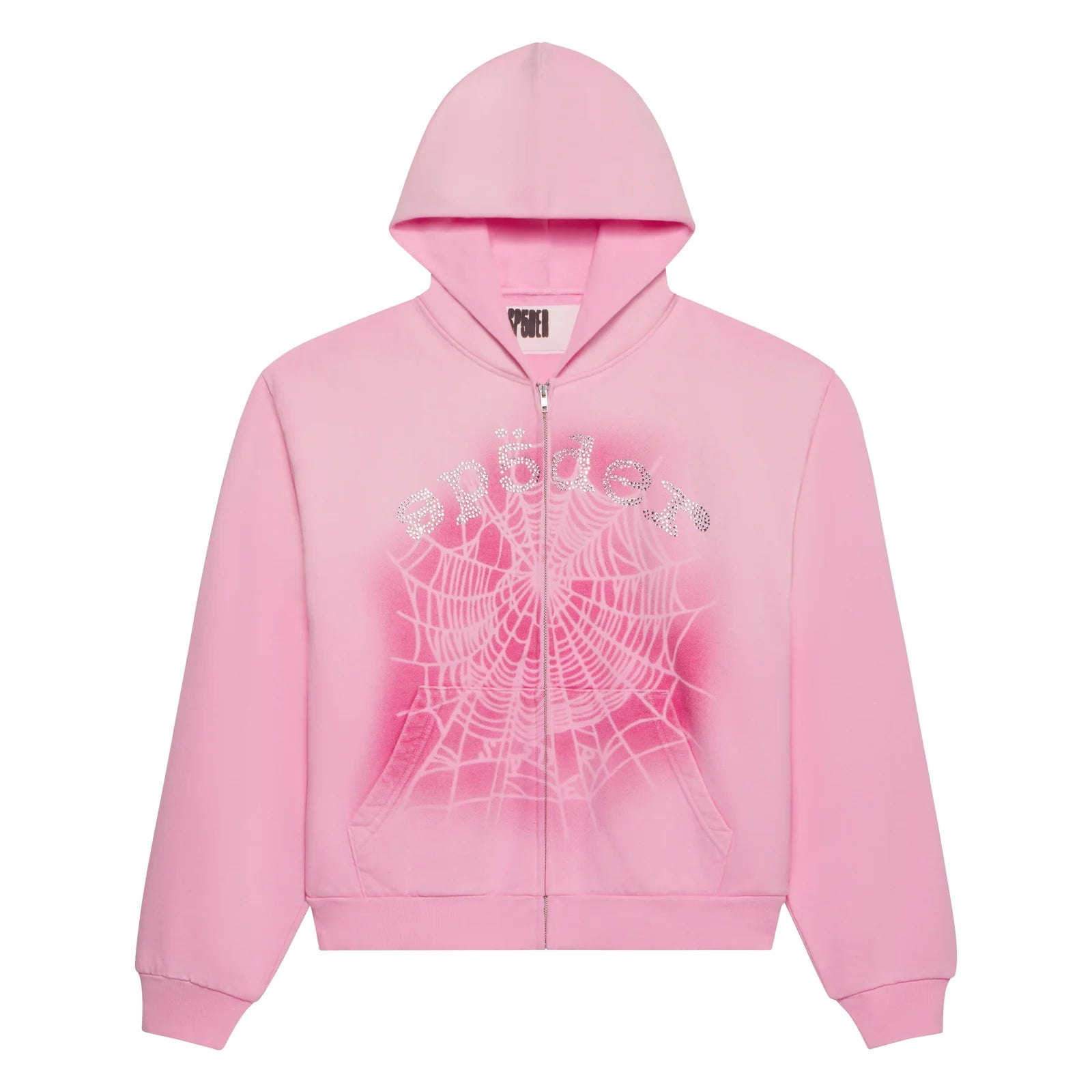 Sp5der Worldwide OG Web V2 Spray Zip Hoodie